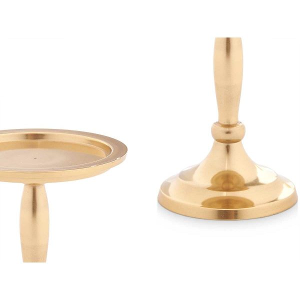 Candle Holder Golden Aluminium 10 x 12 x 10 cm (8 Units) Sale