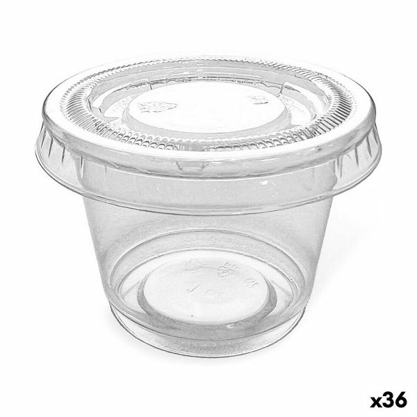 Set of reusable bowls Algon Sauces 10 Pieces Plastic 30 ml (36 Units) For Sale