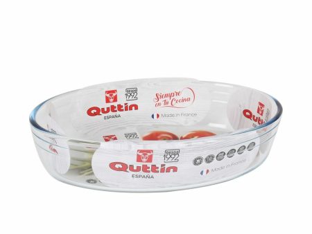 Oven Dish Quttin   Glass Oval 1,8 L 26,2 x 17,8 x 6,1 cm (6 Units) Fashion