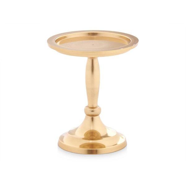 Candle Holder Golden Aluminium 10 x 12 x 10 cm (8 Units) Sale