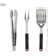 Barbecue Utensils Set Aktive 3 Pieces Barbecue Stainless steel 9 x 41 x 5 cm (4 Units) Cheap