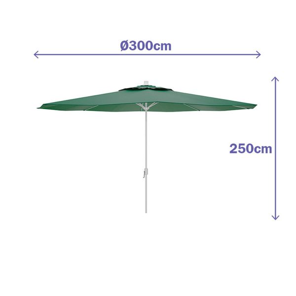 Sunshade Marbueno Green Polyester Steel Ø 300 cm Online