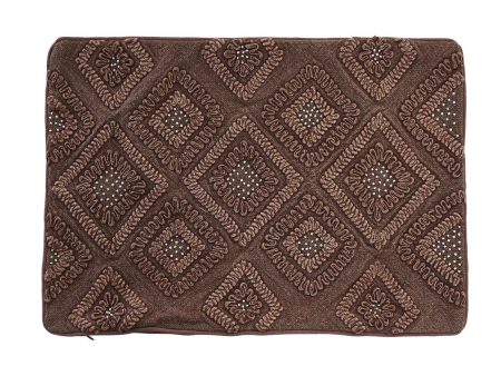 Cushion cover DKD Home Decor 60 x 1 x 40 cm Brown Rhombus Cheap