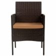 Table Set with 2 Armchairs Alexandra House Living Brown 4 Pieces Hot on Sale