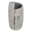 Vase Grey Cement Face 21 x 18 x 32,5 cm Cheap