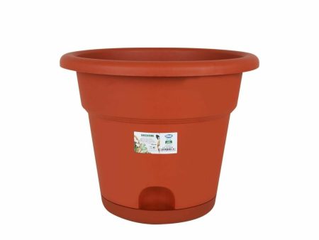 Flower Pot with Dish Dem Greentime Brown ø 35 x 28,5 cm (6 Units) Online