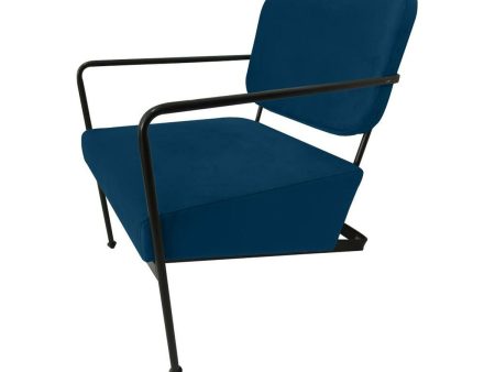 Armchair DKD Home Decor Blue Metal 62 x 76 x 76 cm 55,5 x 72 x 71 cm Online