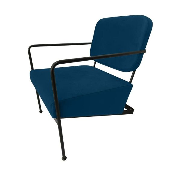 Armchair DKD Home Decor Blue Metal 62 x 76 x 76 cm 55,5 x 72 x 71 cm Online