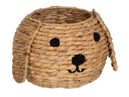 Basket Dog Black Beige Natural Fibre 27 x 27 x 19 cm Fashion