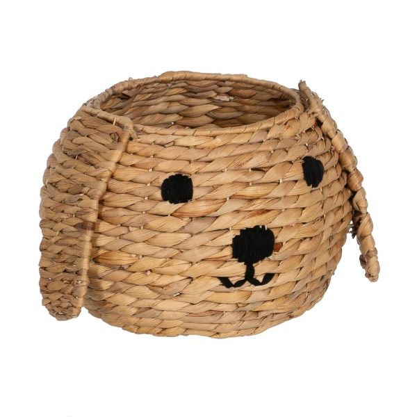 Basket Dog Black Beige Natural Fibre 27 x 27 x 19 cm Fashion