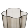 Vase Grey Crystal 15,5 x 15 x 25 cm Hot on Sale