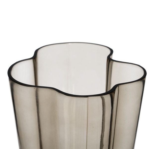 Vase Grey Crystal 15,5 x 15 x 25 cm Hot on Sale