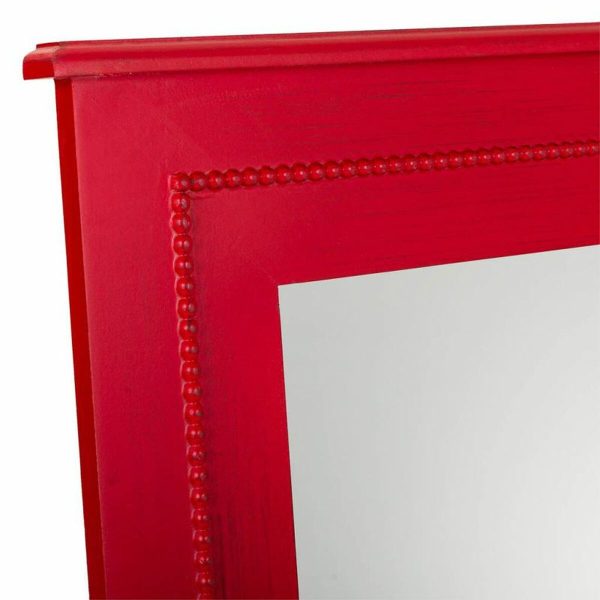 Wall mirror Alexandra House Living Red 3 x 90 x 70 cm Rectangular Online Hot Sale