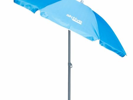 Sunshade Aktive UV50 Ø 180 cm Blue Polyester Aluminium 180 x 187,5 x 180 cm (12 Units) Online Sale