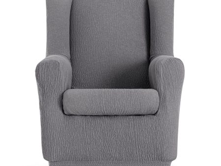 Armchair slipcovers Eysa TROYA Grey 80 x 100 x 90 cm For Sale