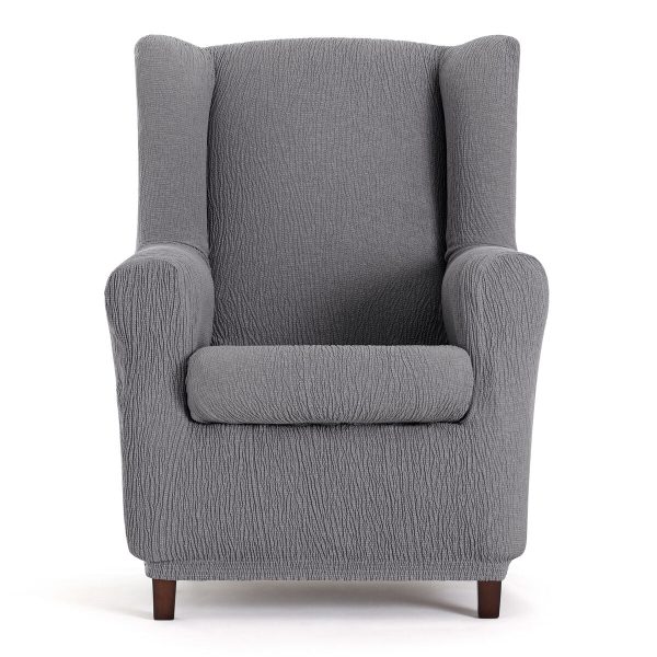 Armchair slipcovers Eysa TROYA Grey 80 x 100 x 90 cm For Sale