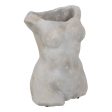 Planter Grey Cement Bust 19 x 13,5 x 27 cm Online Hot Sale