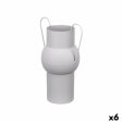 Vase Grey Steel 22 x 32 x 14 cm (6 Units) For Cheap