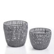 Basket set Vinthera Moa Cotton Metal 2 Pieces Grey Online