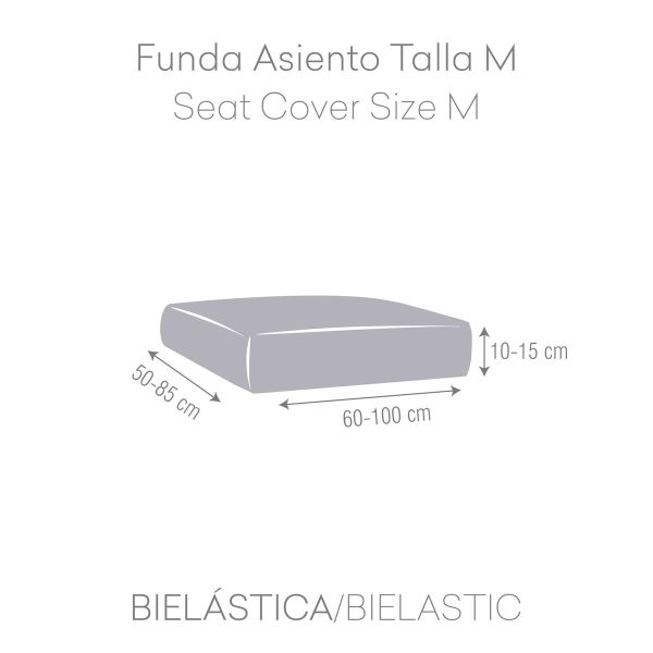 Sofa Cover Eysa JAZ White 85 x 15 x 100 cm Discount