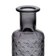 Vase Grey recycled glass 9 x 9 x 28 cm Hot on Sale