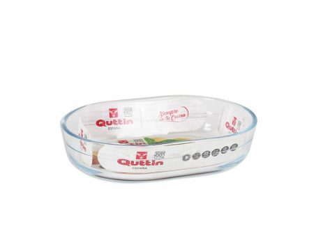 Oven Dish Quttin   Glass Oval 600 ml 17,6 x 12,7 x 4 cm (6 Units) For Cheap