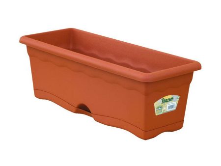 Planter with Dish Plastiken Terracotta polypropylene Plastic 60 x 20 cm Online now