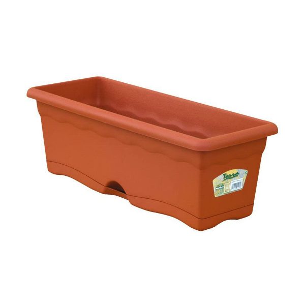 Planter with Dish Plastiken Terracotta polypropylene Plastic 60 x 20 cm Online now