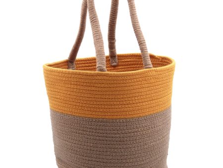 Decorative basket Vinthera Moa Ocre Cotton 40 x 30 x 15 cm Online