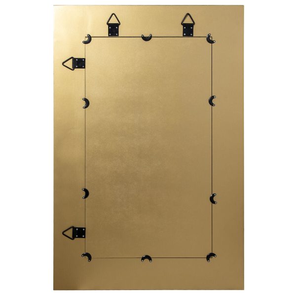 Wall mirror Alexandra House Living Golden Rectangular For Sale