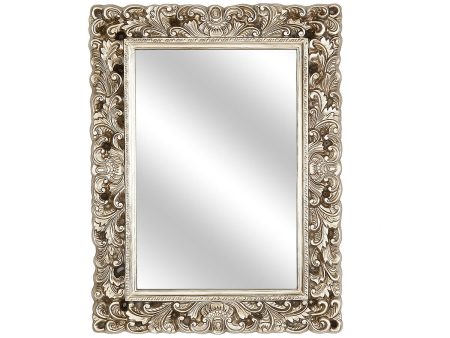 Wall mirror Romimex Silver Resin 60 x 80 x 4 cm on Sale