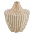 Vase White Beige Bamboo 27 x 27 x 31 cm For Discount