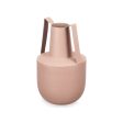 Vase With handles Sand Steel 14 cm (6 Units) For Discount