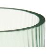 Vase Stripes Green Crystal 9,5 x 16,5 x 9,5 cm (8 Units) Supply