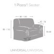 Sofa Cover Eysa MID Light grey 100 x 110 x 120 cm Discount