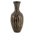 Vase Black Beige 25 x 25 x 59 cm Hot on Sale