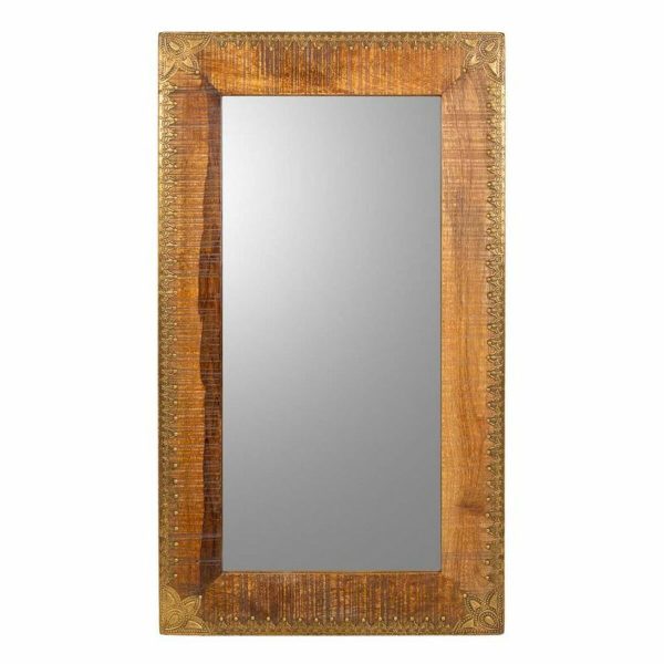 Wall mirror Alexandra House Living Brown 1 x 88 x 49 cm Rectangular Online now