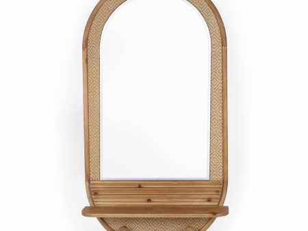 Wall mirror Romimex Natural Wood 60 x 120 x 13 cm on Sale