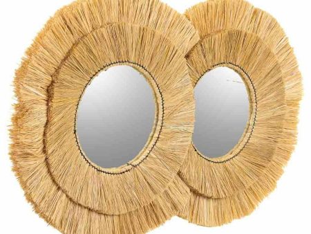 Wall mirror Alexandra House Living Brown 73 x 3 x 116 cm Circle For Sale