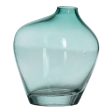 Vase Green Crystal 14,5 x 9,5 x 17 cm on Sale