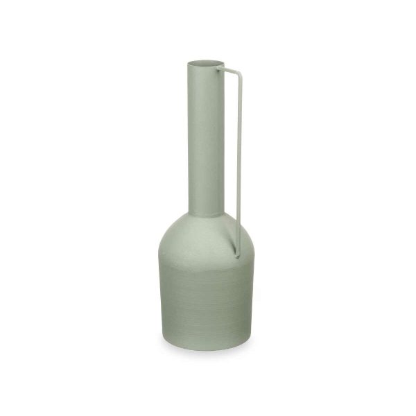 Vase Height Green Steel 13 x 39 x 13 cm (6 Units) Online Sale