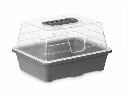 Greenhouse Grey Transparent Plastic 21,5 x 12,8 x 17,4 cm (16 Units) on Sale