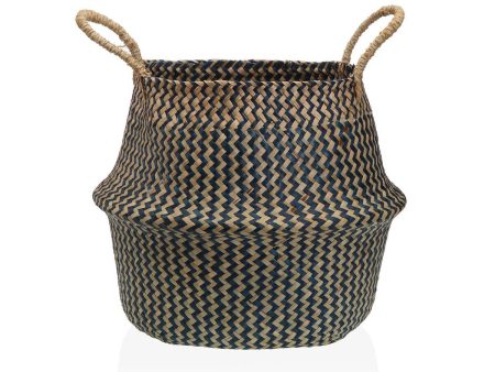 Decorative basket Versa Blue Marine algae Ø 28 cm Fashion