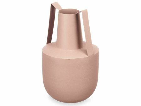 Vase With handles Sand Steel 14 cm (6 Units) For Discount