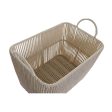 Basket set DKD Home Decor Beige Metal 39 x 29 x 31 cm 3 Pieces Hot on Sale