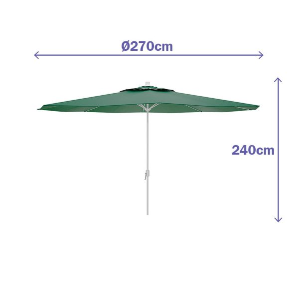 Sunshade Marbueno Green Polyester Steel Ø 270 cm Online Hot Sale