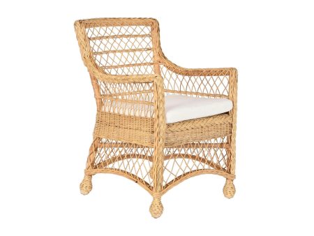 Armchair DKD Home Decor White Natural 56 x 63 x 86 cm Online Hot Sale