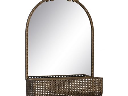 Wall mirror Golden 47 x 17,5 x 53 cm For Sale