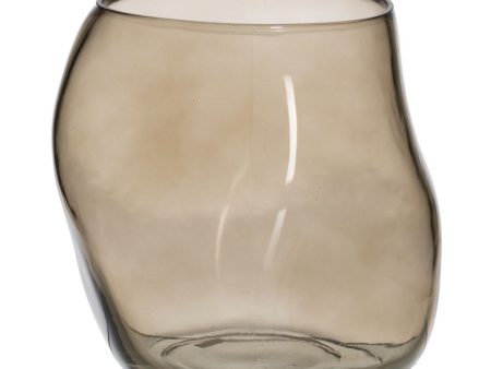 Vase Taupe Crystal 18,5 x 19,5 x 19,5 cm Online Hot Sale