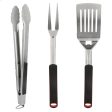 Barbecue Utensils Set Aktive 3 Pieces Barbecue Stainless steel 9 x 41 x 5 cm (4 Units) Cheap